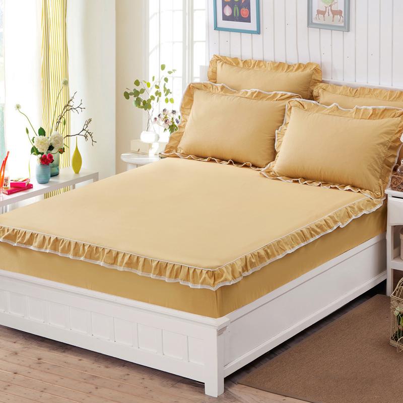 Skin-friendly Printing Mattress Protector Three-piece Set of Cotton Bedspread and Pillowcase Bedding