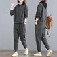 Sportswear Suit Women's Spring and Autumn Loose Hooded Hoodie Two-piece Suit Light and Comfortable Sweat-absorbent and Breathable
