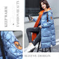 Trendy Autumn and Winter Plus Size  Women's Padded Jacket Mid-length Shiny Warm Cotton Jacket