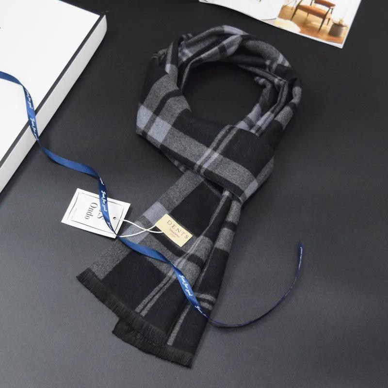 Winter Imitation Cashmere Scarf Men's Multi-color Optional Fashion Printing Scarf Thick Warm High-end Wool Scarf