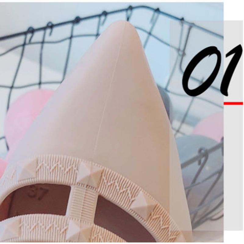 Summer Lazy Casual Fashion Thick Heel Sandals Girls Pointed Wedge Heels Outside Wear Beach Shoes