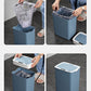 14-liter Rechargeable Smart Trash Can with Automatic Induction Household Living Room Bedroom with Lid Waterproof Kitchen Deodorant Large Capacity