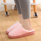 Winter Unisex's Cotton Slippers Non-slip Warm Couples Plus Velvet Thick Bottom Plush Slippers
