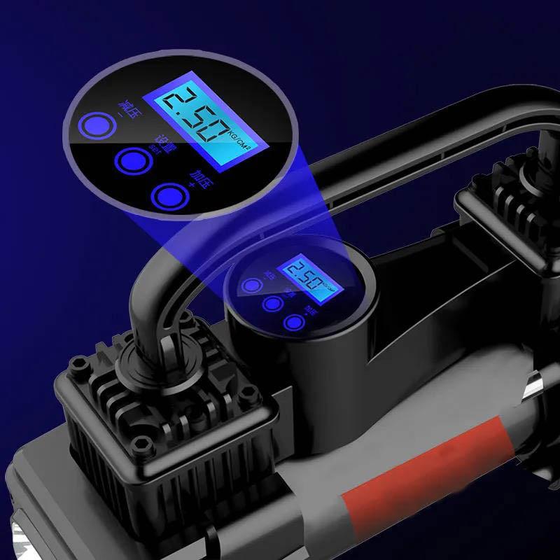 Car Inflatable Pump Double-cylinder High-power Car Portable Air Pump Tire 12V Electric High Pressure Pump Universal Automotive Inflatable Pump