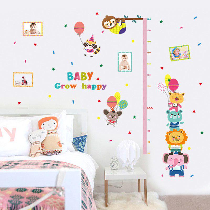 [Wall sticker ]Cartoon Animal Height Measurement Stickers For Children Baby Rooms Interior Decoratio