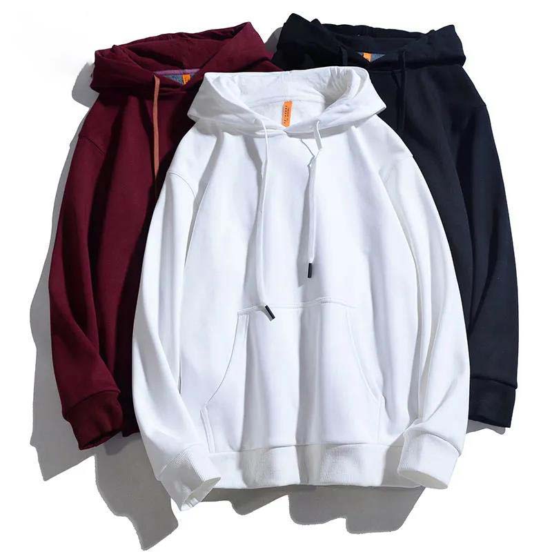 Men's Solid Color Hoodie Pullover Spring and Autumn New Trend of Outdoor Casual Coat