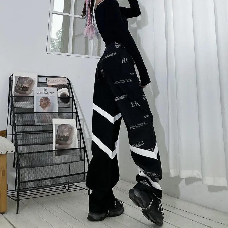 Jeans Men's and Women's 2022 New High-waisted Straight Tube Loose and Thin Flared Pants Casual Wide-leg Pants