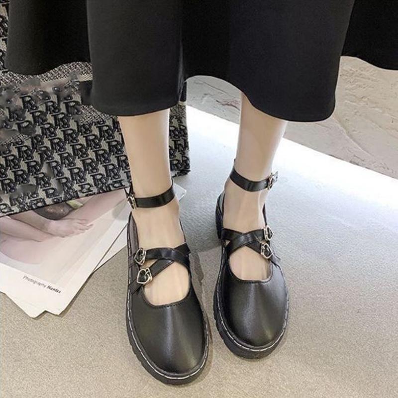 Small Leather Shoes Female British Retro Trifle Bottom Comfortable  Versatile Mary Jane Shoes High Quality