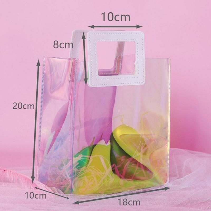 1pcs Women Clear Handbag Waterproof for Bathing Swimming Beach Shopping Bag Portable Transparent Bag