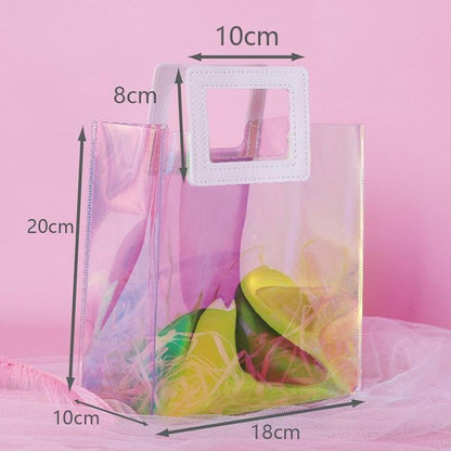 1pcs Women Clear Handbag Waterproof for Bathing Swimming Beach Shopping Bag Portable Transparent Bag