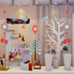 Happy Christmas wall sticker bedroom living room window glass door rise sticker PVC removable