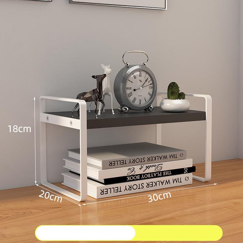 Desktop Shelf Desk File Storage Rack Bay Window Table Multi-layer Wrought Iron Desk Kitchen Finishing Shelf Divider Single Layer