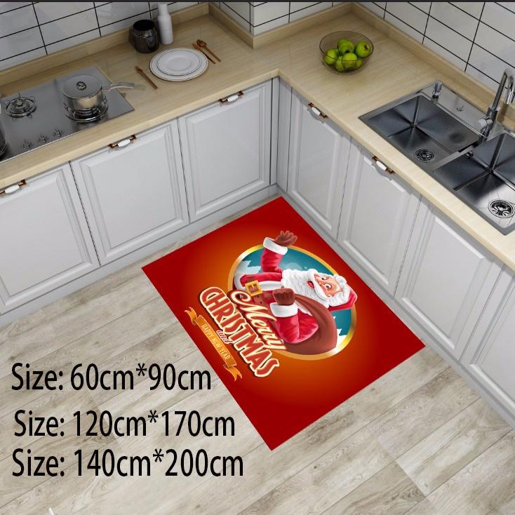 Santa Claus pattern carpet Living Room Bedroom Bathroom Christmas Decor Rug 3D printing Cartoon