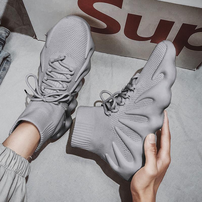 Korean Style Trendy All-match Socks Shoes Teen Student Trendy Shoes Men's High Top Sneakers