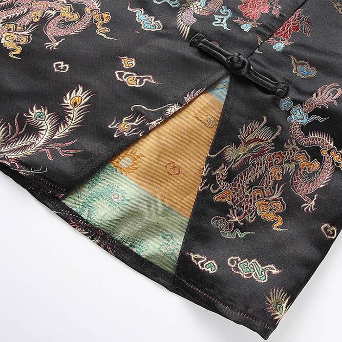 Pofulove Summer Women Chinese Style Split Skirt Anti-light Thin Student Bag Hip Skirts Mini Skirt