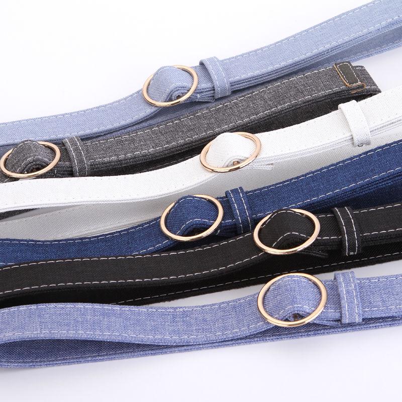 Belt Pants Belt Female Simple Wild Denim Youth Students Free Punching Woven Belts Casual