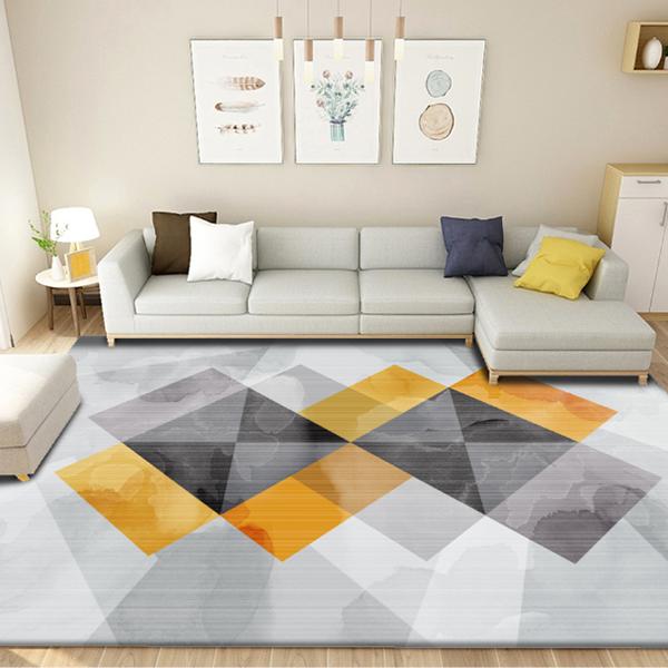 Nordic Minimalist Ins Style Geometric Living Room Sofa Coffee Table Bedroom Household Carpet Tatami Doormat Bedside Blanket