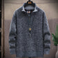 Men's Long-sleeved Turtleneck Sweater Solid Color Fashion Plus Velvet To Keep Warm Sweatshirts Autumn and Winter
