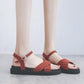 Summer Sandals Female Students  College Style Flat Sandals Female Outer Wear Fashion Thick-soled Roman Sandals Women