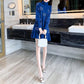 Autumn and Winter Snowflake Knitted Dress Mid-length Thick Turtleneck Sweater Skirt