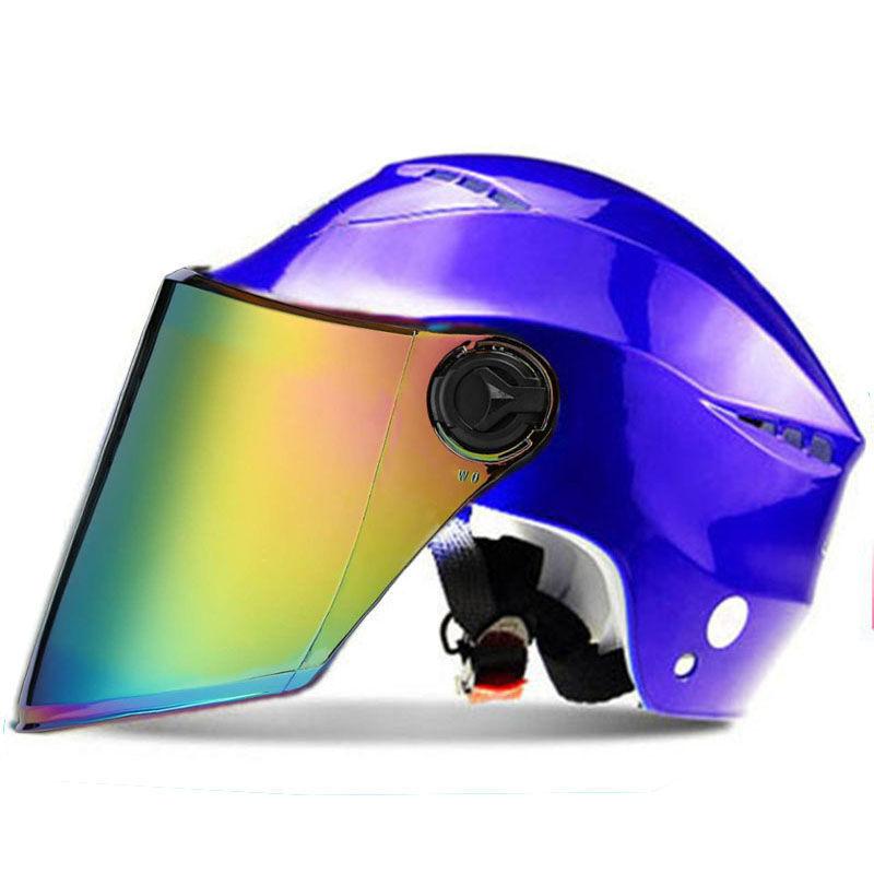 Electric Bicycle Female Helmet Summer Sunscreen Male Half Helmet Anti-ultraviolet Sunshade All Seasons Lightweight Non-motorcycle Helmet