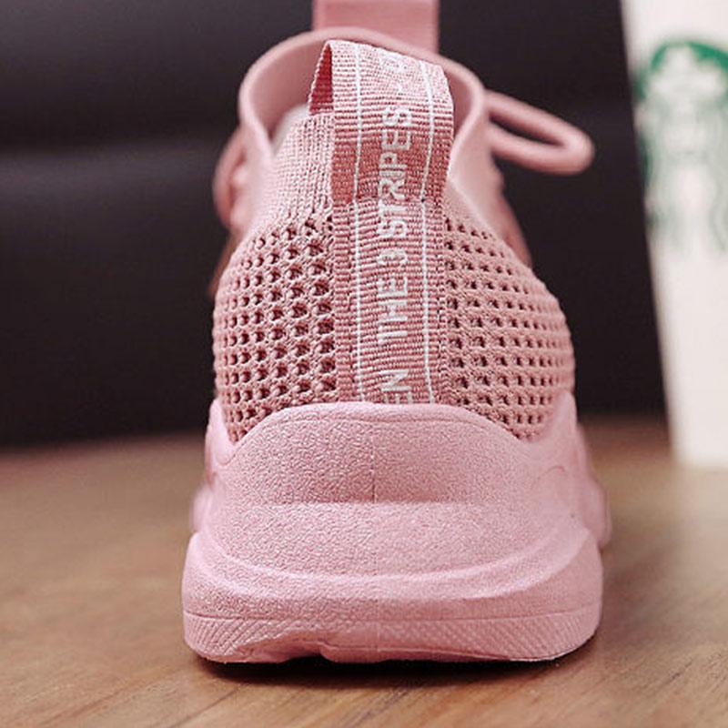 Spring and Summer Ladies Mesh Shoes Breathable Sports Mesh All-match Summer Thin Section Hollow Hiking Shoes