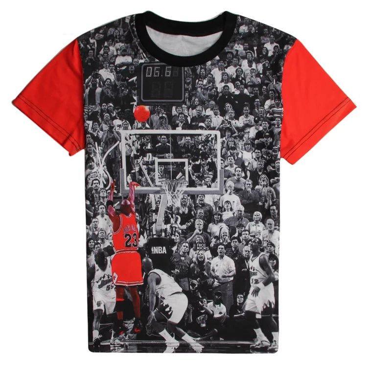 Basketball star T-shirt large size basketball clothes men's summer 3D printed short-sleeved T-shirt