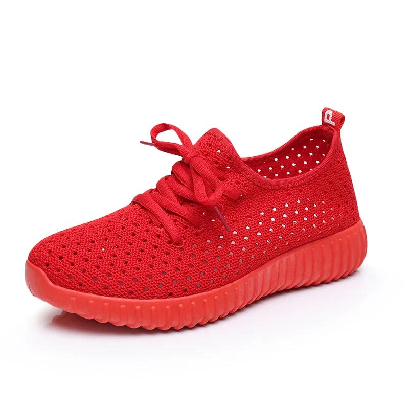 Cloth Shoes Women's Mesh Shoes Breathable Leisure Sports Low-top Non-slip Running Shoes