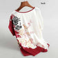 Ice Silk Fabric Printing Plus Size Women's Summer Short-sleeved Top Women's Summer Loose Cover Belly Was Thin