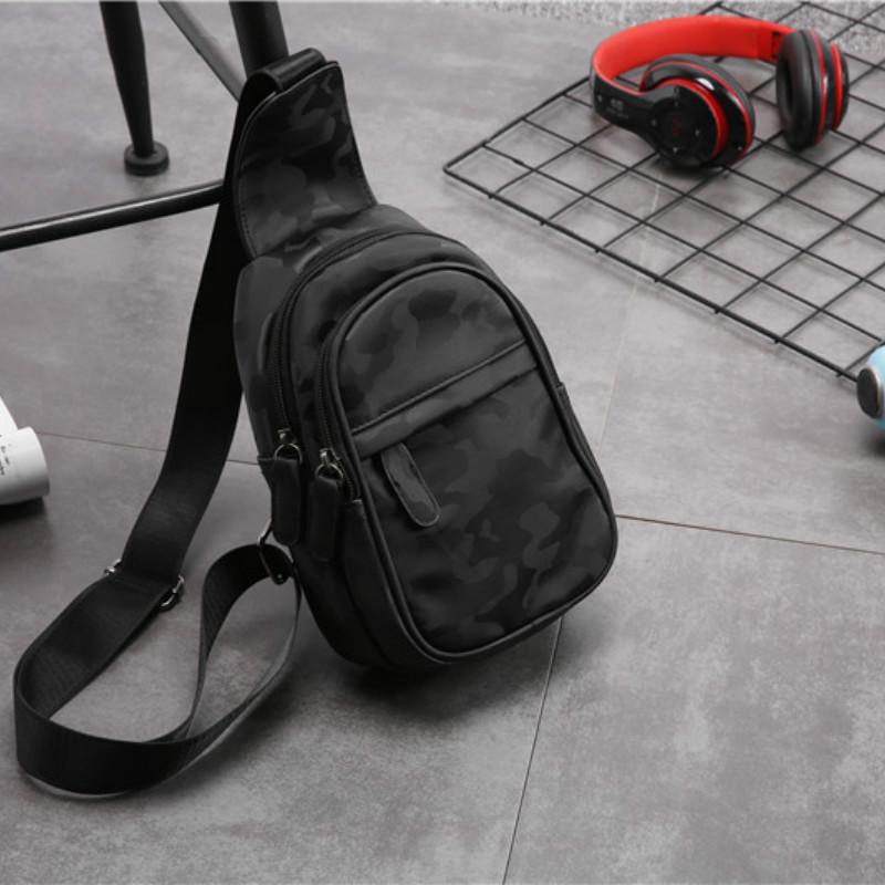 Chest Bag Men Black Waterproof Mobile Phone Camouflage Messenger Bag Outdoor Sports Shoulder Bag