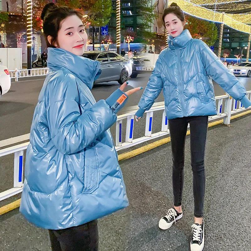 Women's Short Down Padded Jacket Winter Bright Face Down Padded Jacket Thick Loose Small Padded Jacket Korean Style Jacket