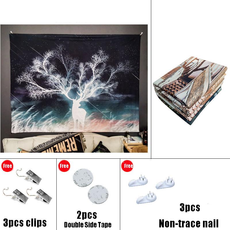 Printed Wall Tapestry Cheap Wall Hanging Tapestries for  Dormitory Bedroom Living Room Home Decoration Wall Art Decor