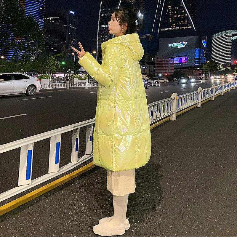 Shiny Cotton Cotton Women's Winter Clothes New Style Cotton Cotton Women's Mid-length Cotton Colorful Colorful Loose Bread Clothes