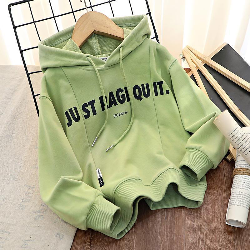 Children's Hooded Sweatshirt Spring and Autumn Boys and Girls Casual All-match Jacket Printed Hoodies Thin Section