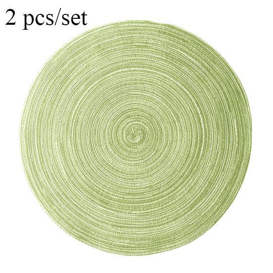 2pcs/set Non Slip Cotton Round Heat Insulation Table Mug Mat Pad Placemat Coasters Home Decor