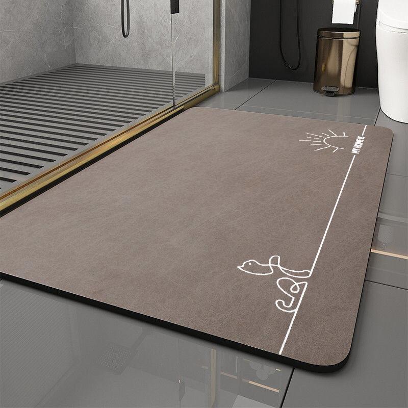 Diatom Mud Speed Dry Pad Bathroom Water Absorbing Anti-slip Pad Bathroom Entry Door Carpet Entry Mat Kitchen Foot Pad 40*60cm/50*80cm