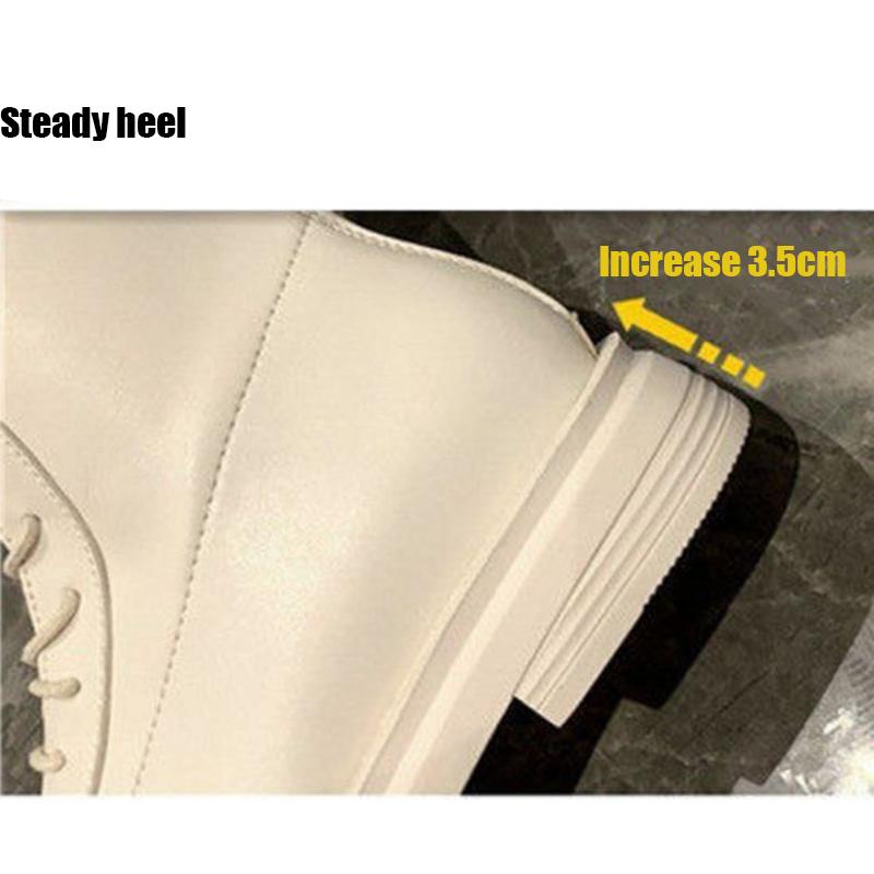 Women's Autumn Boots Lace-up High-Top Martin Women's Boots Not Over The Knee Boots Small Girls Cavalier Boots