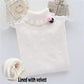 Girl Sweater Plus Velvet Thick Autumn and Winter Solid Color Set High Collar Long-sleeved Big Children's Knitting Shirt
