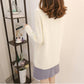 Autumn and Winter Lace V-neck Top Thickened Long-sleeved Knitted Sweater Loose and Versatile Women's Bottoming Shirt