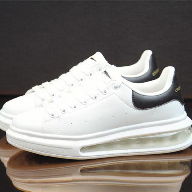Men Women Sneaker White Leather Sports Shoes Couple Casual Shoes  Increased Running Shoes Unisex