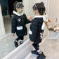 Girls Thick Warm Cotton Clothes Winter Hooded Mid-length Coat