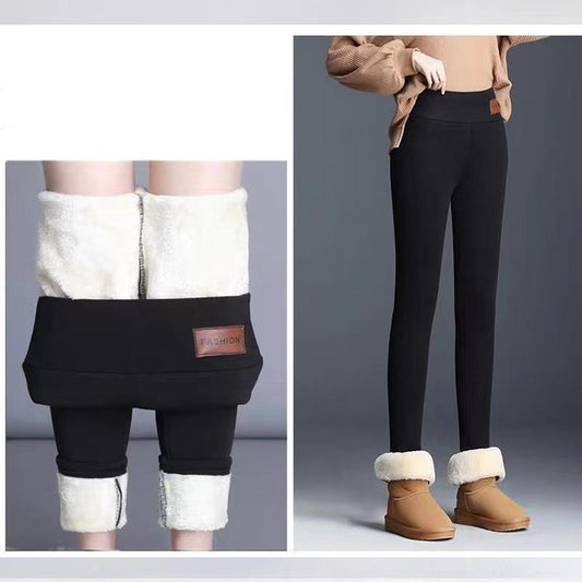 Leggings Women Winter Plus Velvet Thickening Outer Wear High Waist Thin Cotton Trousers Women Korean Warm Pants Feet Pants Women