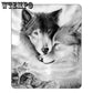 Art Print Wall Tapestry Polyester Carpet 3D Print Wolf Blanket Wall Decoration
