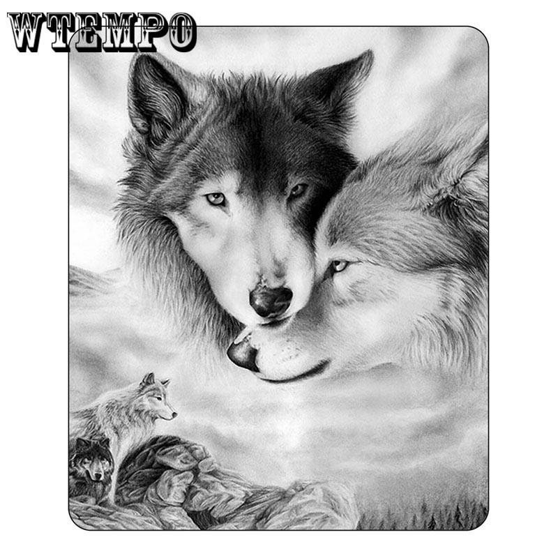 Art Print Wall Tapestry Polyester Carpet 3D Print Wolf Blanket Wall Decoration