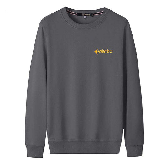 Embroidered Round Neck Sweater Men's Spring New Long-sleeved T-shirt Men's Jacket Plus Size Clothes