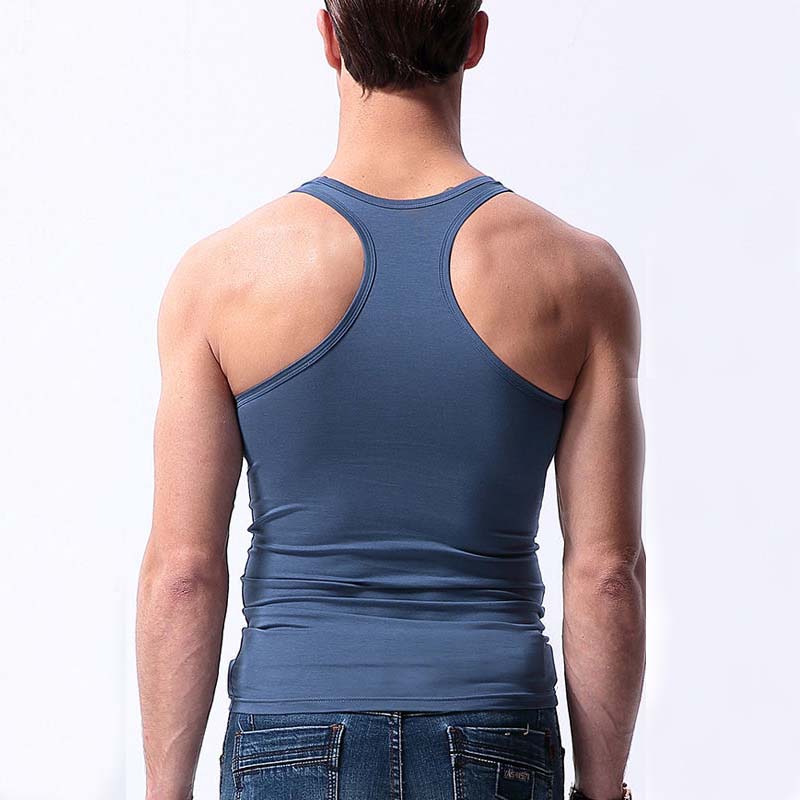 Men's Seamless Sports Bottoming Inner Wear Racer Vest Summer Thin Outer Wear Trend Sleeveless T-shirt