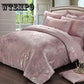4pcs Home Textile Luxury Jacquard Satin Silk Bedding Set King Queen Size Duvet Cover Set