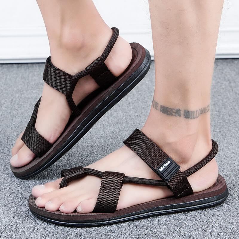 Summer Beach Shoes Men Sandals Roma Leisure Breathable Clip Toe Dual-purpose Sandals Male Soft Shoes
