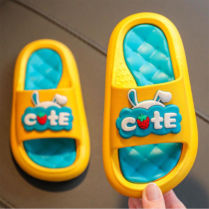 Children's Sandals and Slippers Cute Non-slip Waterproof Cartoon Soft Bottom Wear-resistant Baby Bath Slippers
