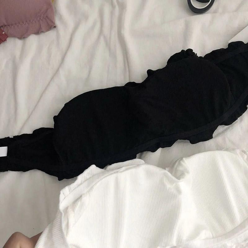 Korean Version of The Anti-glare Beauty Back Invisible Strapless Tube Top Wrap Chest No Steel Ring Underwear Bra